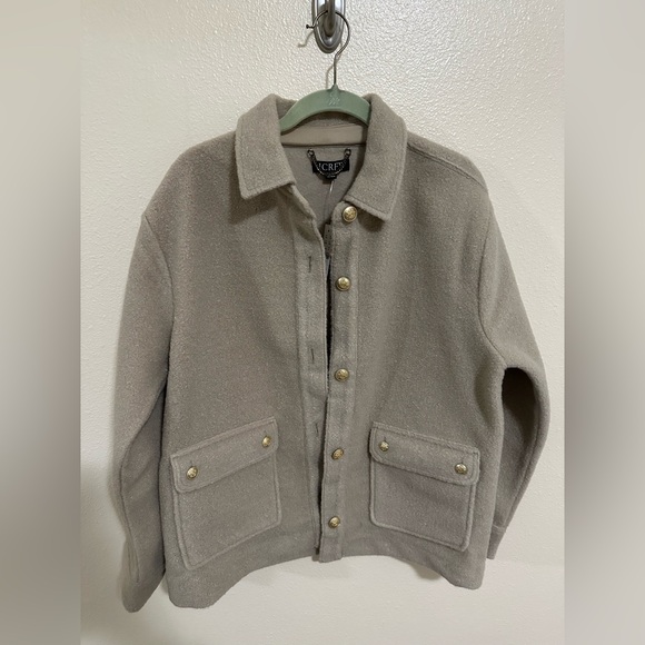 J. Crew Jackets & Blazers - JCrew Boucle Shirt Jacket, M, Sandstone, NWT
